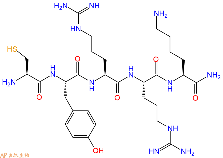 专肽生物产品H2N-Cys-Tyr-Arg-Arg-Lys-CONH2