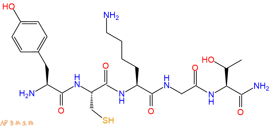 专肽生物产品H2N-Tyr-Cys-Lys-Gly-Thr-CONH2