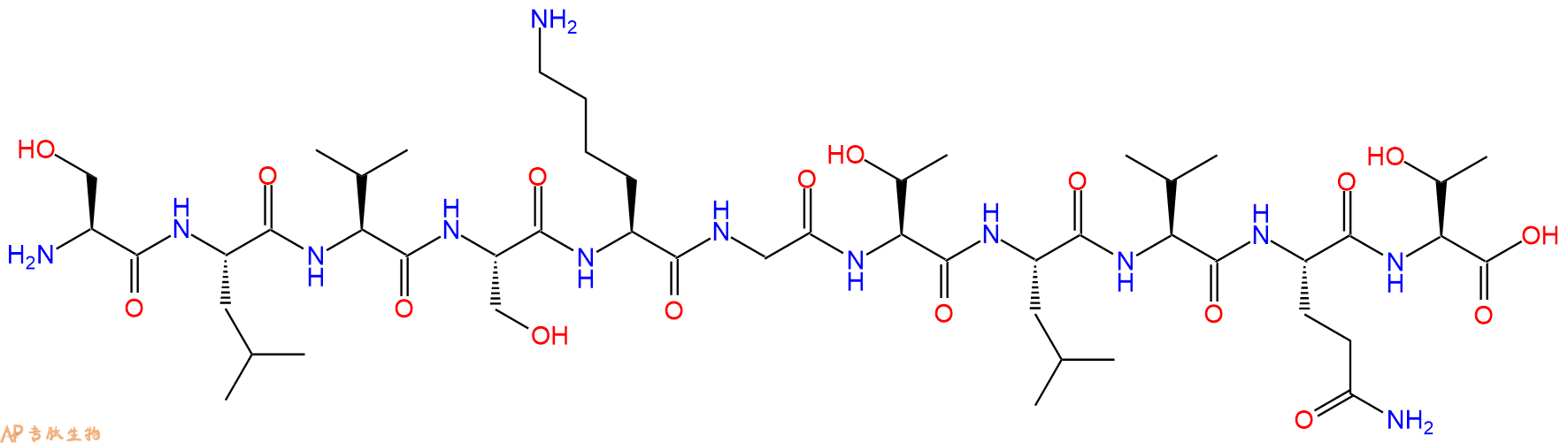 专肽生物产品H2N-Ser-Leu-Val-Ser-Lys-Gly-Thr-Leu-Val-Gln-Thr-OH