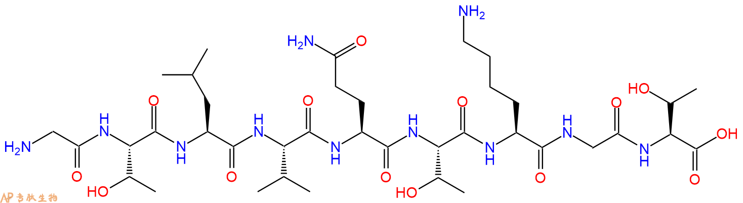 专肽生物产品H2N-Gly-Thr-Leu-Val-Gln-Thr-Lys-Gly-Thr-OH