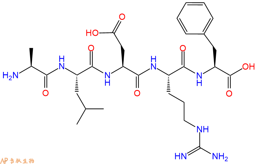 专肽生物产品H2N-Ala-Leu-Asp-Arg-Phe-OH