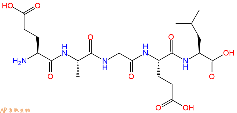 专肽生物产品H2N-Glu-Ala-Gly-Glu-Leu-OH