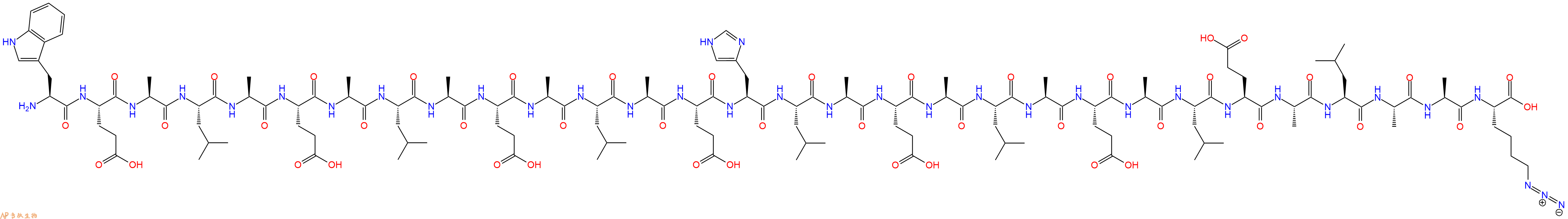 专肽生物产品H2N-Trp-Glu-Ala-Leu-Ala-Glu-Ala-Leu-Ala-Glu-Ala-Leu-Ala-Glu-His-Leu-Ala-Glu-Ala-Leu-Ala-Glu-Ala-Leu-Glu-Ala-Leu-Ala-Ala-Lys(N3)-OH