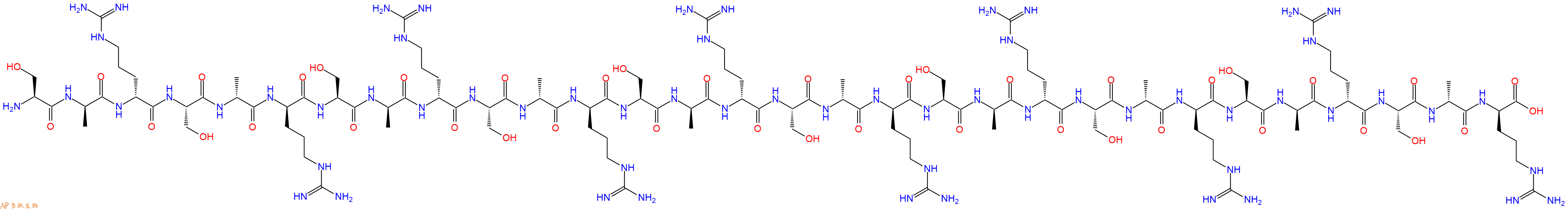 专肽生物产品H2N-Ser-DAla-DArg-Ser-DAla-DArg-Ser-DAla-DArg-Ser-DAla-DArg-Ser-DAla-DArg-Ser-DAla-DArg-Ser-DAla-DArg-Ser-DAla-DArg-Ser-DAla-DArg-Ser-DAla-DArg-OH