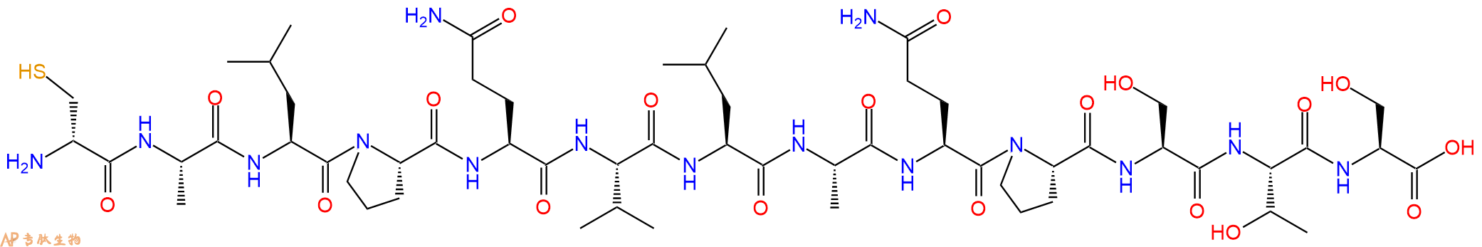 专肽生物产品H2N-DCys-Ala-Leu-Pro-Gln-Val-Leu-Ala-Gln-Pro-Ser-Thr-Ser-OH