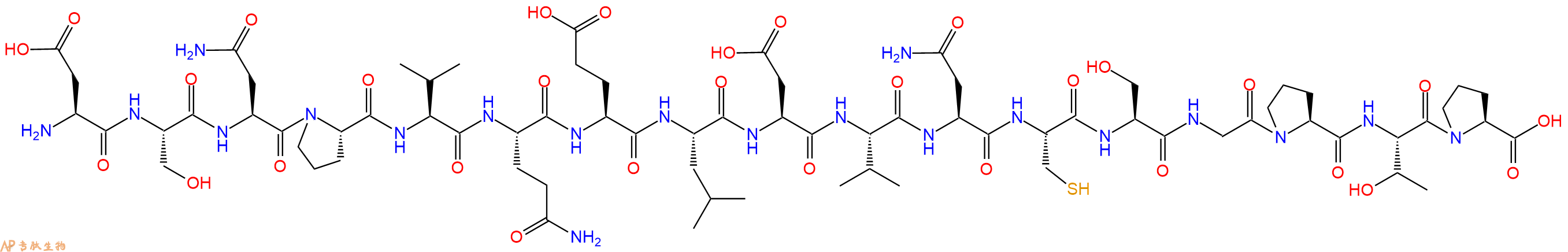 专肽生物产品H2N-Asp-Ser-Asn-Pro-Val-Gln-Glu-Leu-Asp-Val-Asn-Cys-Ser-Gly-Pro-Thr-Pro-OH