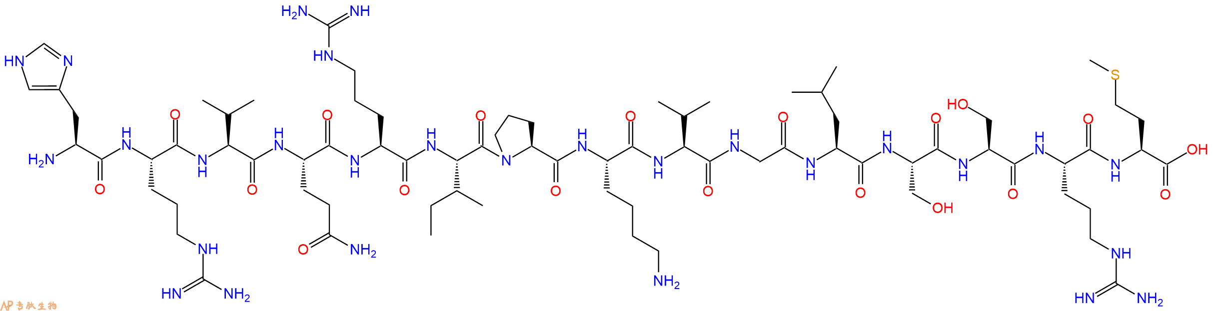 专肽生物产品H2N-His-Arg-Val-Gln-Arg-Ile-Pro-Lys-Val-Gly-Leu-Ser-Ser-Arg-Met-OH