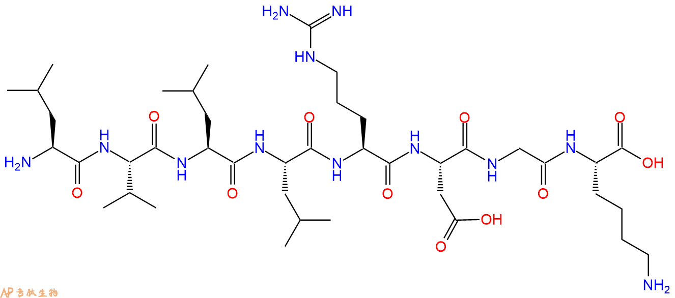 专肽生物产品H2N-Leu-Val-Leu-Leu-Arg-Asp-Gly-Lys-OH