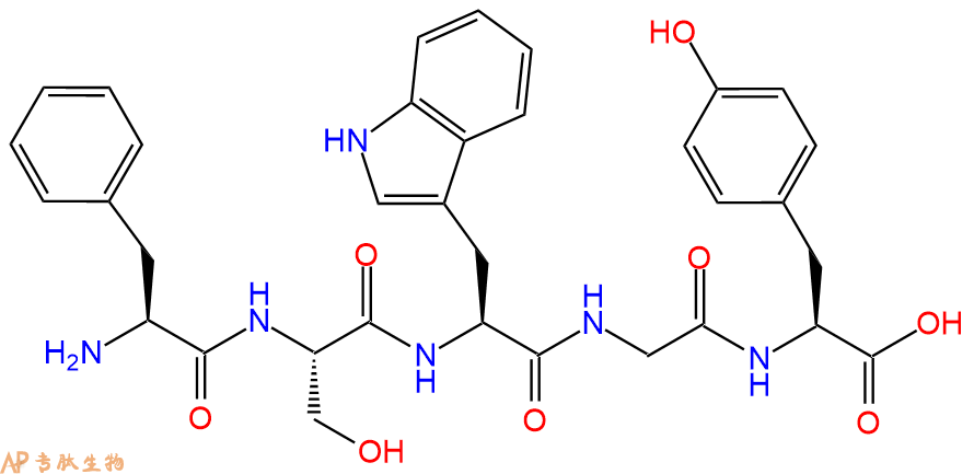 专肽生物产品H2N-Phe-Ser-Trp-Gly-Tyr-OH