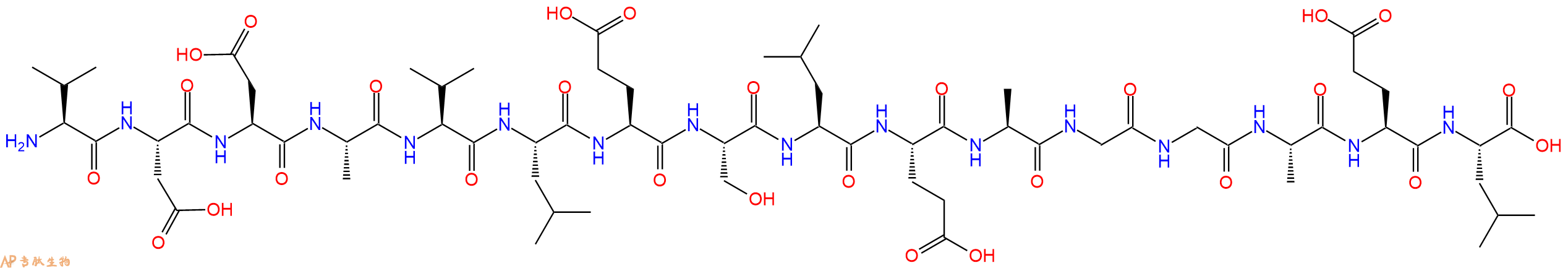 专肽生物产品H2N-Val-Asp-Asp-Ala-Val-Leu-Glu-Ser-Leu-Glu-Ala-Gly-Gly-Ala-Glu-Leu-OH