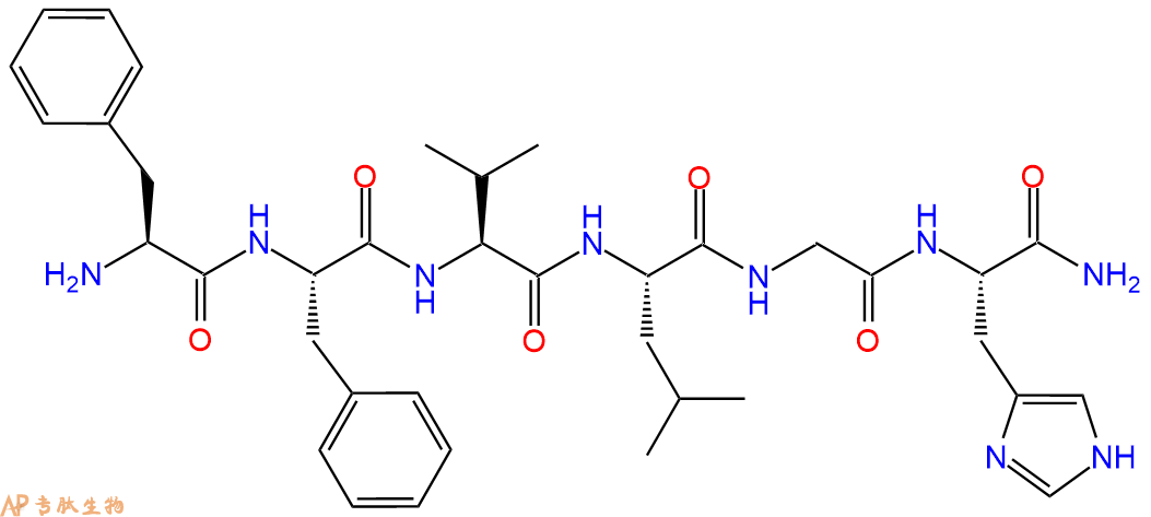 专肽生物产品H2N-Phe-Phe-Val-Leu-Gly-His-CONH2