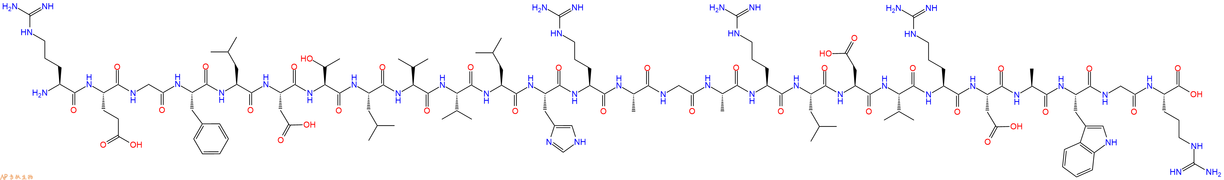 专肽生物产品H2N-Arg-Glu-Gly-Phe-Leu-Asp-Thr-Leu-Val-Val-Leu-His-Arg-Ala-Gly-Ala-Arg-Leu-Asp-Val-Arg-Asp-Ala-Trp-Gly-Arg-OH