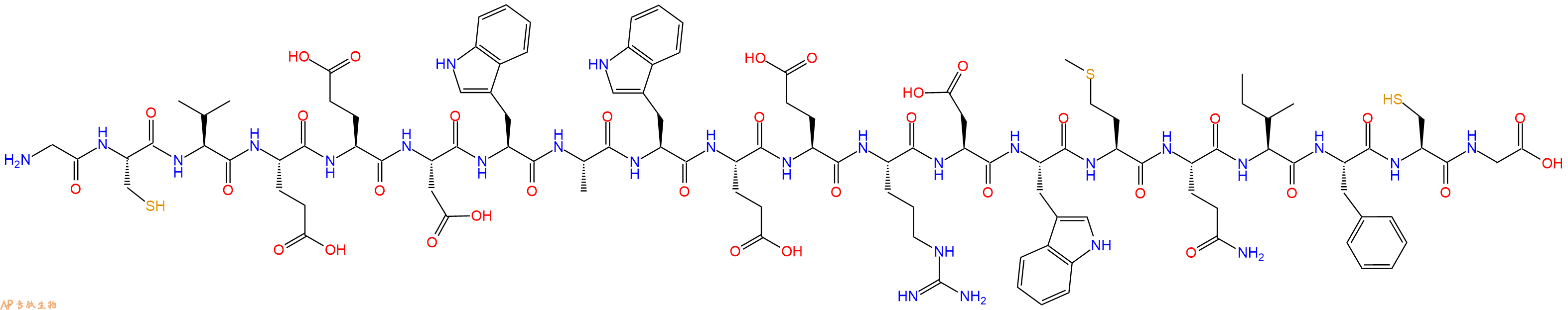 专肽生物产品H2N-Gly-Cys-Val-Glu-Glu-Asp-Trp-Ala-Trp-Glu-Glu-Arg-Asp-Trp-Met-Gln-Ile-Phe-Cys-Gly-OH