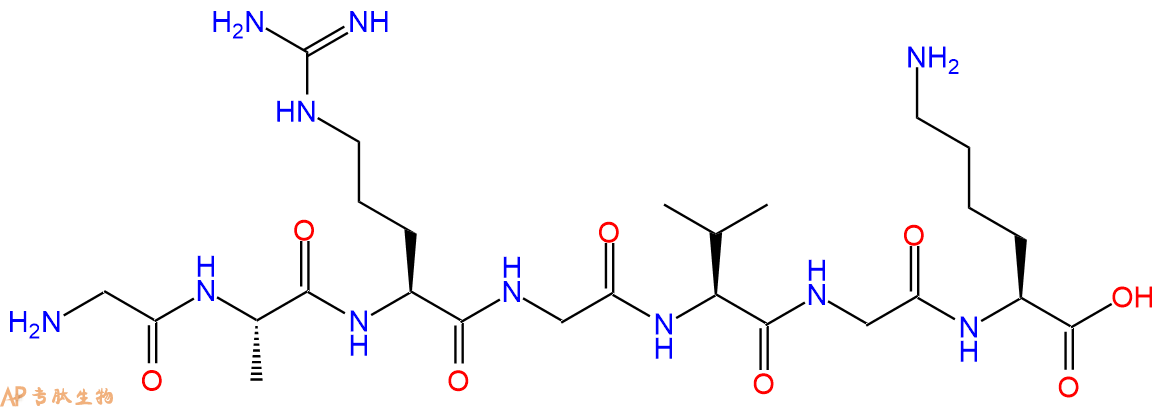 专肽生物产品H2N-Gly-Ala-Arg-Gly-Val-Gly-Lys-OH