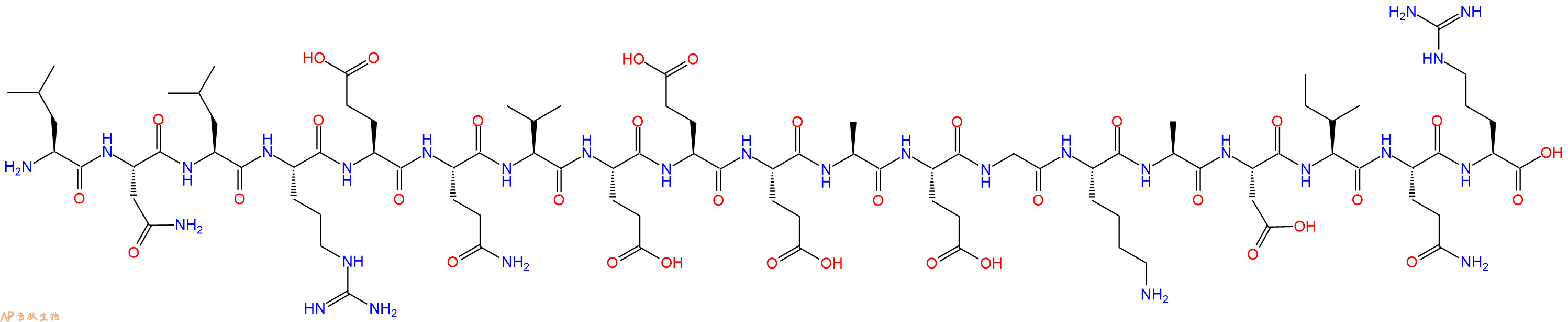 专肽生物产品H2N-Leu-Asn-Leu-Arg-Glu-Gln-Val-Glu-Glu-Glu-Ala-Glu-Gly-Lys-Ala-Asp-Ile-Gln-Arg-OH