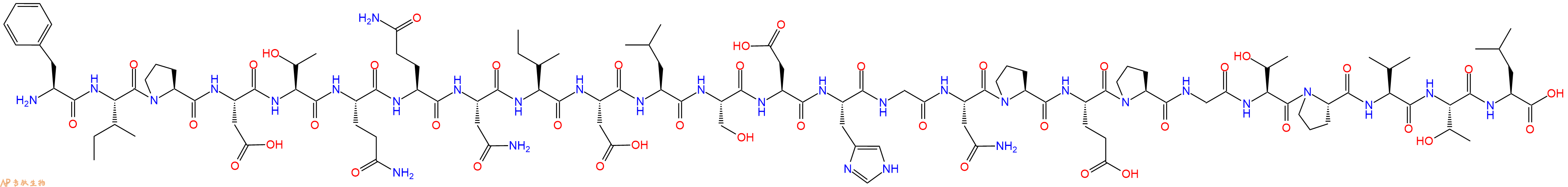 专肽生物产品H2N-Phe-Ile-Pro-Asp-Thr-Gln-Gln-Asn-Ile-Asp-Leu-Ser-Asp-His-Gly-Asn-Pro-Glu-Pro-Gly-Thr-Pro-Val-Thr-Leu-OH