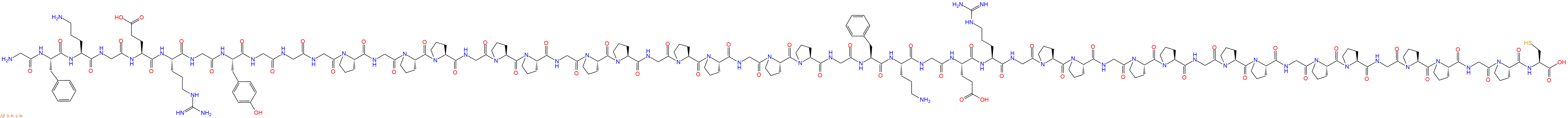 专肽生物产品H2N-Gly-Phe-Orn-Gly-Glu-Arg-Gly-Tyr-Gly-Gly-Gly-Pro-Gly-Pro-Pro-Gly-Pro-Pro-Gly-Pro-Pro-Gly-Pro-Pro-Gly-Pro-Pro-Gly-Phe-Orn-Gly-Glu-Arg-Gly-Pro-Pro-Gly-Pro-Pro-Gly-Pro-Pro-Gly-Pro-Pro-Gly-Pro-Pro-Gly-Pro-Cys-OH