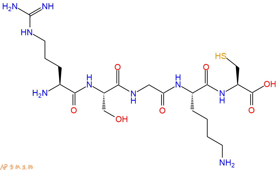 专肽生物产品H2N-Arg-Ser-Gly-Lys-Cys-OH