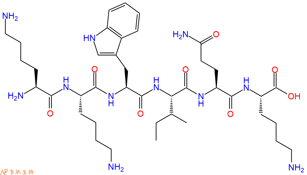 专肽生物产品H2N-Lys-Lys-Trp-Ile-Gln-Lys-OH