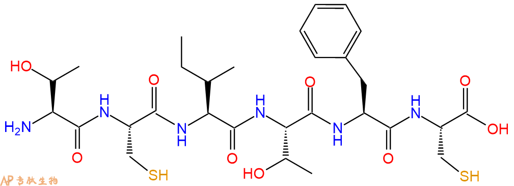 专肽生物产品H2N-Thr-Cys-Ile-Thr-Phe-Cys-OH