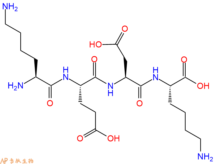 专肽生物产品H2N-Lys-Glu-Asp-Lys-OH