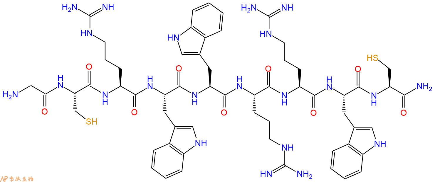 专肽生物产品H2N-Gly-Cys-Arg-Trp-Trp-Arg-Arg-Trp-Cys-CONH2