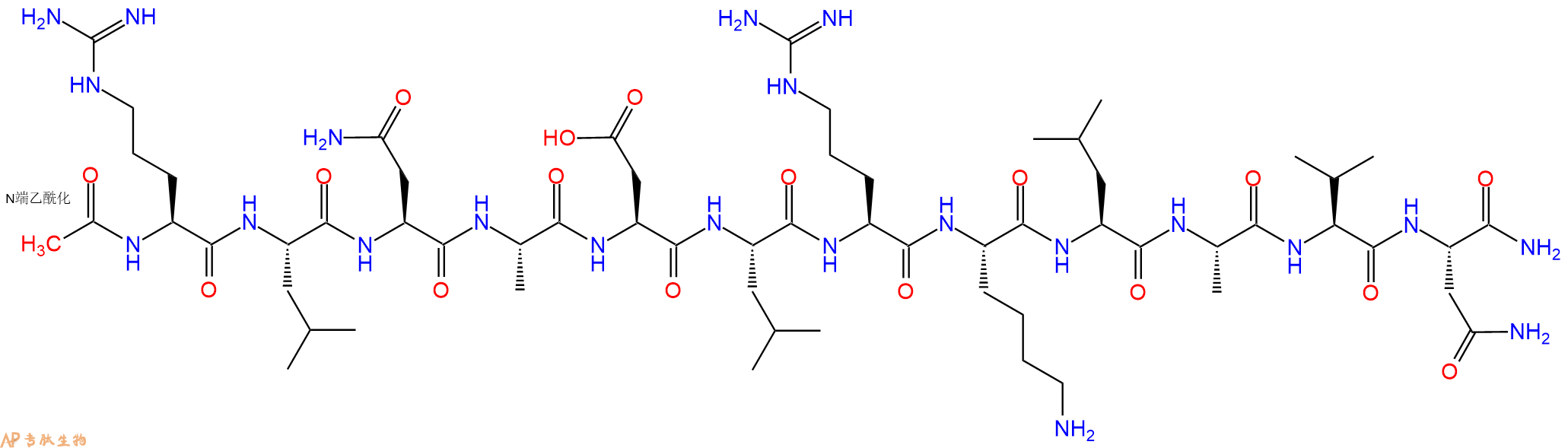 专肽生物产品Ac-Arg-Leu-Asn-Ala-Asp-Leu-Arg-Lys-Leu-Ala-Val-Asn-CONH2