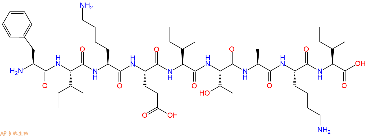 专肽生物产品H2N-Phe-Ile-Lys-Glu-Ile-Thr-Ala-Lys-Ile-OH