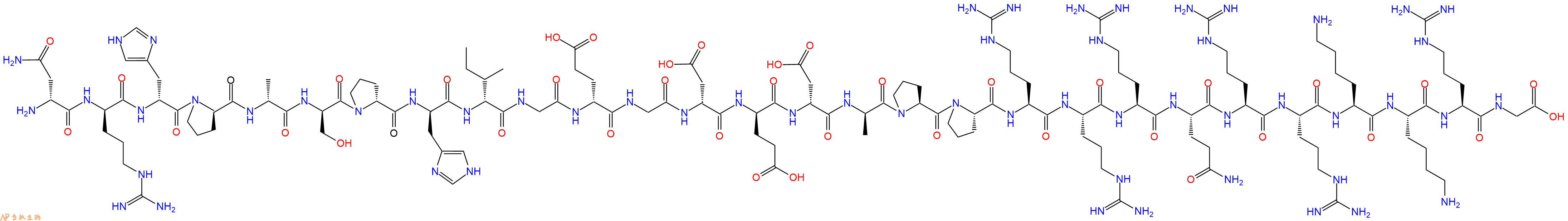专肽生物产品H2N-DAsn-DArg-DHis-DPro-DAla-DSer-DPro-DHis-DIle-Gly-DGlu-Gly-DAsp-DGlu-DAsp-DAla-Pro-Pro-Arg-Arg-Arg-Gln-Arg-Arg-Lys-Lys-Arg-Gly-OH
