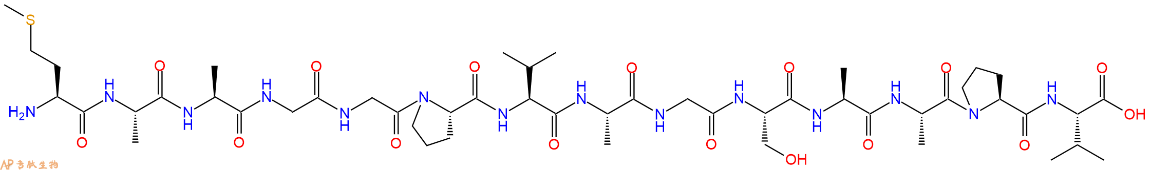 专肽生物产品H2N-Met-Ala-Ala-Gly-Gly-Pro-Val-Ala-Gly-Ser-Ala-Ala-Pro-Val-OH
