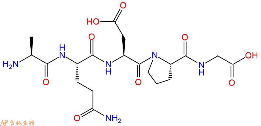 专肽生物产品H2N-Ala-Gln-Asp-Pro-Gly-OH