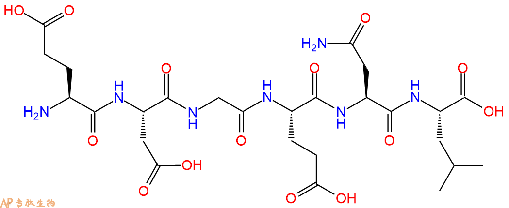 专肽生物产品H2N-Glu-Asp-Gly-Glu-Asn-Leu-OH