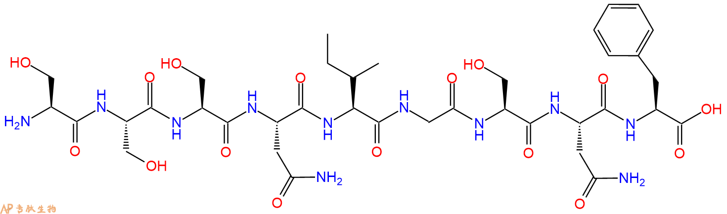 专肽生物产品H2N-Ser-Ser-Ser-Asn-Ile-Gly-Ser-Asn-Phe-OH