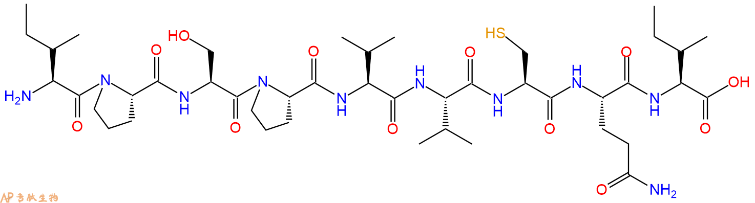 专肽生物产品H2N-Ile-Pro-Ser-Pro-Val-Val-Cys-Gln-Ile-OH