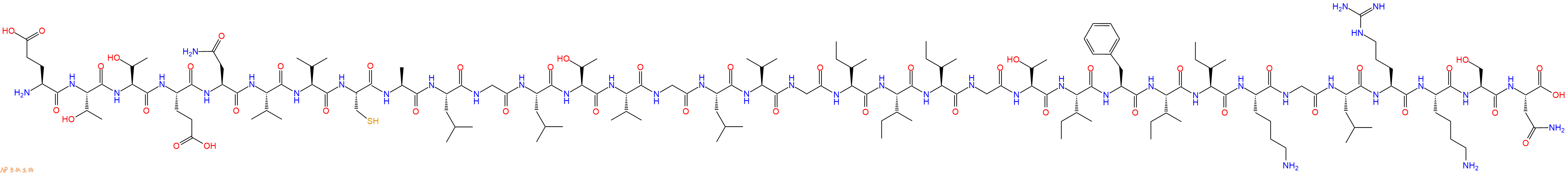 专肽生物产品H2N-Glu-Thr-Thr-Glu-Asn-Val-Val-Cys-Ala-Leu-Gly-Leu-Thr-Val-Gly-Leu-Val-Gly-Ile-Ile-Ile-Gly-Thr-Ile-Phe-Ile-Ile-Lys-Gly-Leu-Arg-Lys-Ser-Asn-OH