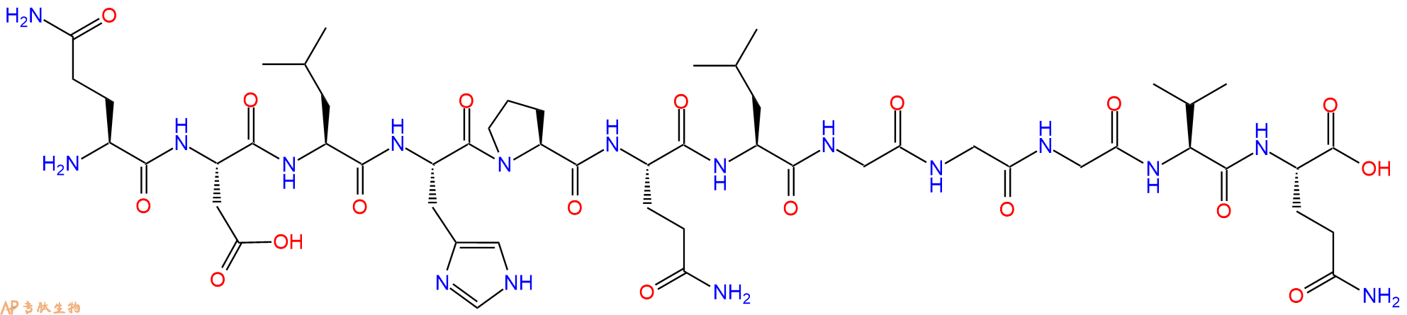 专肽生物产品H2N-Gln-Asp-Leu-His-Pro-Gln-Leu-Gly-Gly-Gly-Val-Gln-OH