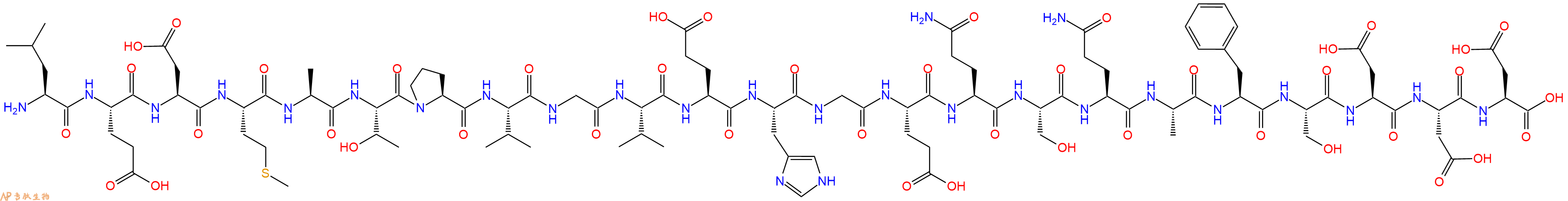 专肽生物产品H2N-Leu-Glu-Asp-Met-Ala-Thr-Pro-Val-Gly-Val-Glu-His-Gly-Glu-Gln-Ser-Gln-Ala-Phe-Ser-Asp-Asp-Asp-OH