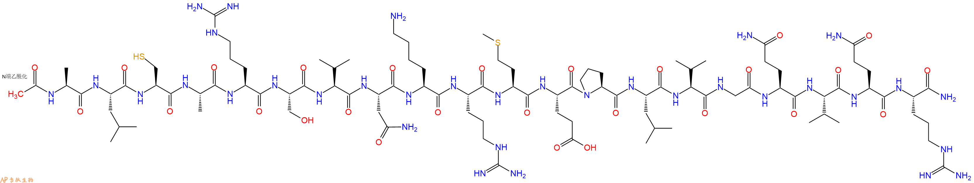 专肽生物产品Ac-Ala-Leu-Cys-Ala-Arg-Ser-Val-Asn-Lys-Arg-Met-Glu-Pro-Leu-Val-Gly-Gln-Val-Gln-Arg-CONH2