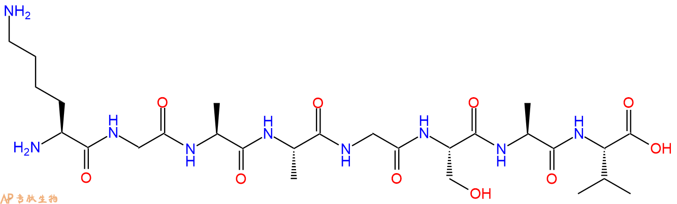 专肽生物产品H2N-Lys-Gly-Ala-Ala-Gly-Ser-Ala-Val-OH