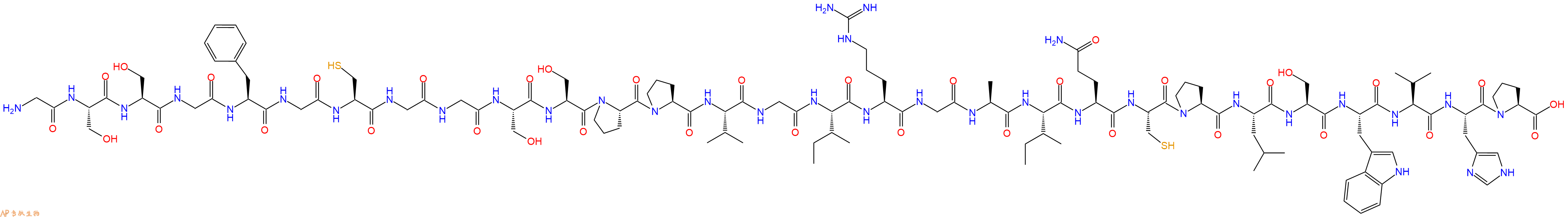 专肽生物产品H2N-Gly-Ser-Ser-Gly-Phe-Gly-Cys-Gly-Gly-Ser-Ser-Pro-Pro-Val-Gly-Ile-Arg-Gly-Ala-Ile-Gln-Cys-Pro-Leu-Ser-Trp-Val-His-Pro-OH