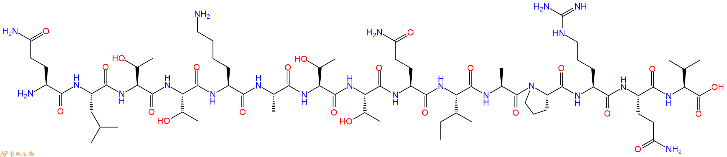 专肽生物产品H2N-Gln-Leu-Thr-Thr-Lys-Ala-Thr-Thr-Gln-Ile-Ala-Pro-Arg-Gln-Val-OH