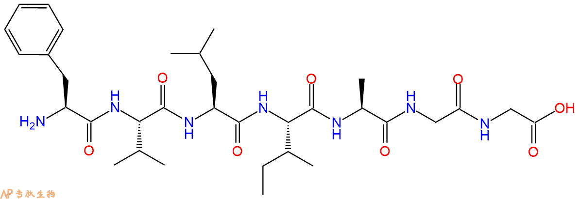 专肽生物产品H2N-Phe-Val-Leu-Ile-Ala-Gly-Gly-OH