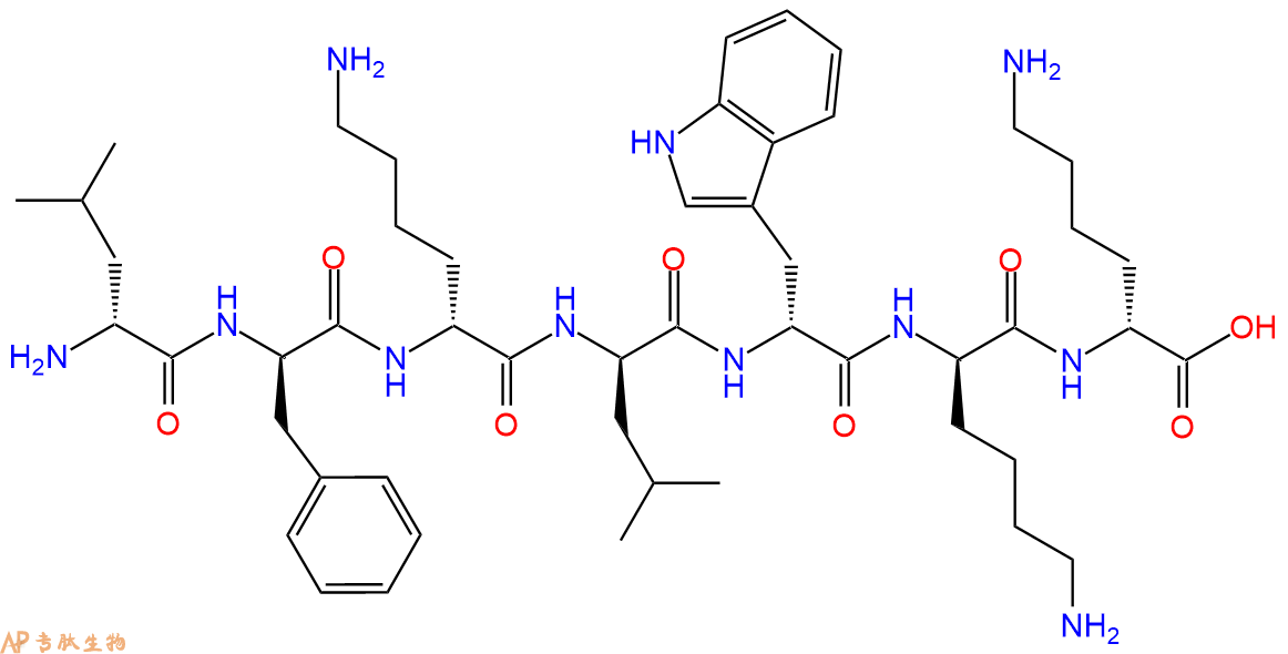 专肽生物产品H2N-DLeu-DPhe-DLys-DLeu-DTrp-DLys-DLys-OH