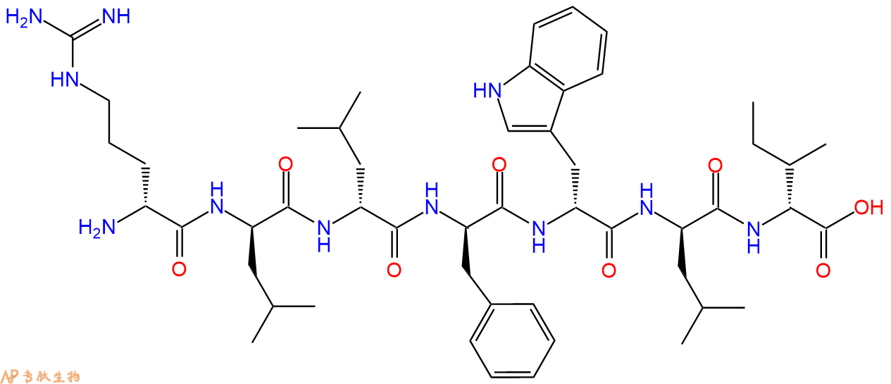 专肽生物产品H2N-DArg-DLeu-DLeu-DPhe-DTrp-DLeu-DIle-OH