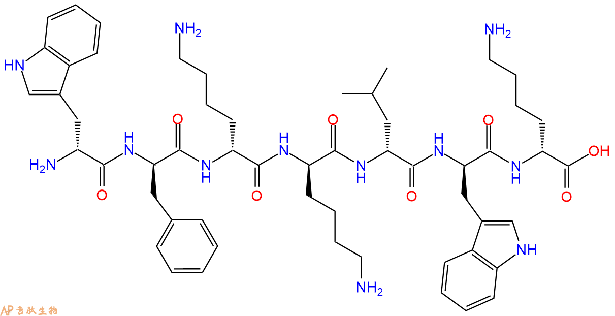 专肽生物产品H2N-DTrp-DPhe-DLys-DLys-DLeu-DTrp-DLys-OH