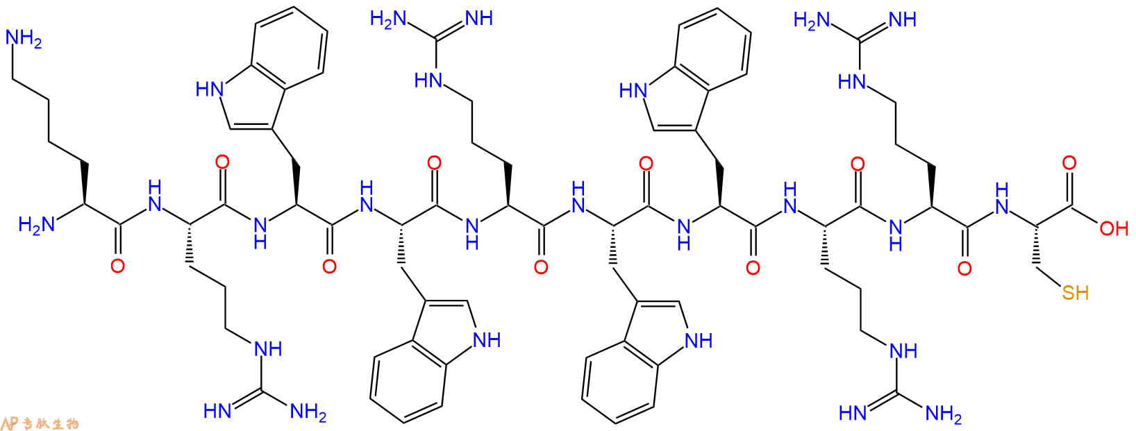 专肽生物产品H2N-Lys-Arg-Trp-Trp-Arg-Trp-Trp-Arg-Arg-Cys-OH