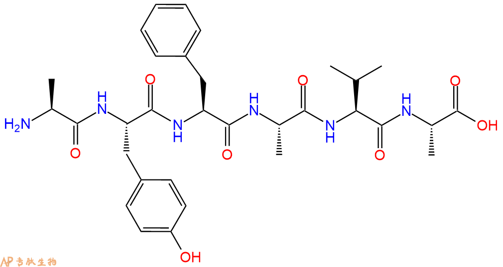 专肽生物产品H2N-Ala-Tyr-Phe-Ala-Val-Ala-OH