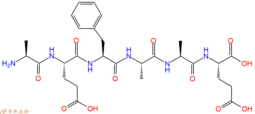 专肽生物产品H2N-Ala-Glu-Phe-Ala-Ala-Glu-OH