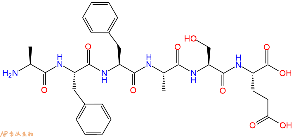 专肽生物产品H2N-Ala-Phe-Phe-Ala-Ser-Glu-OH