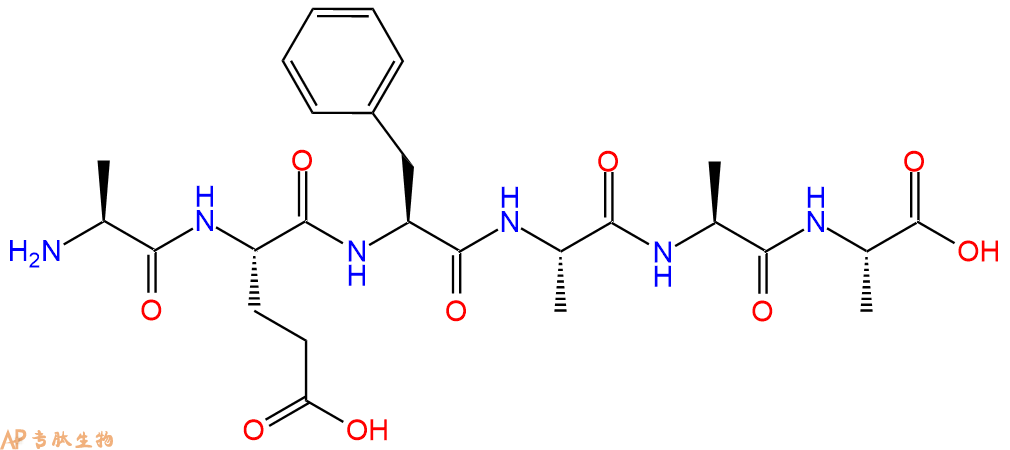 专肽生物产品H2N-Ala-Glu-Phe-Ala-Ala-Ala-OH
